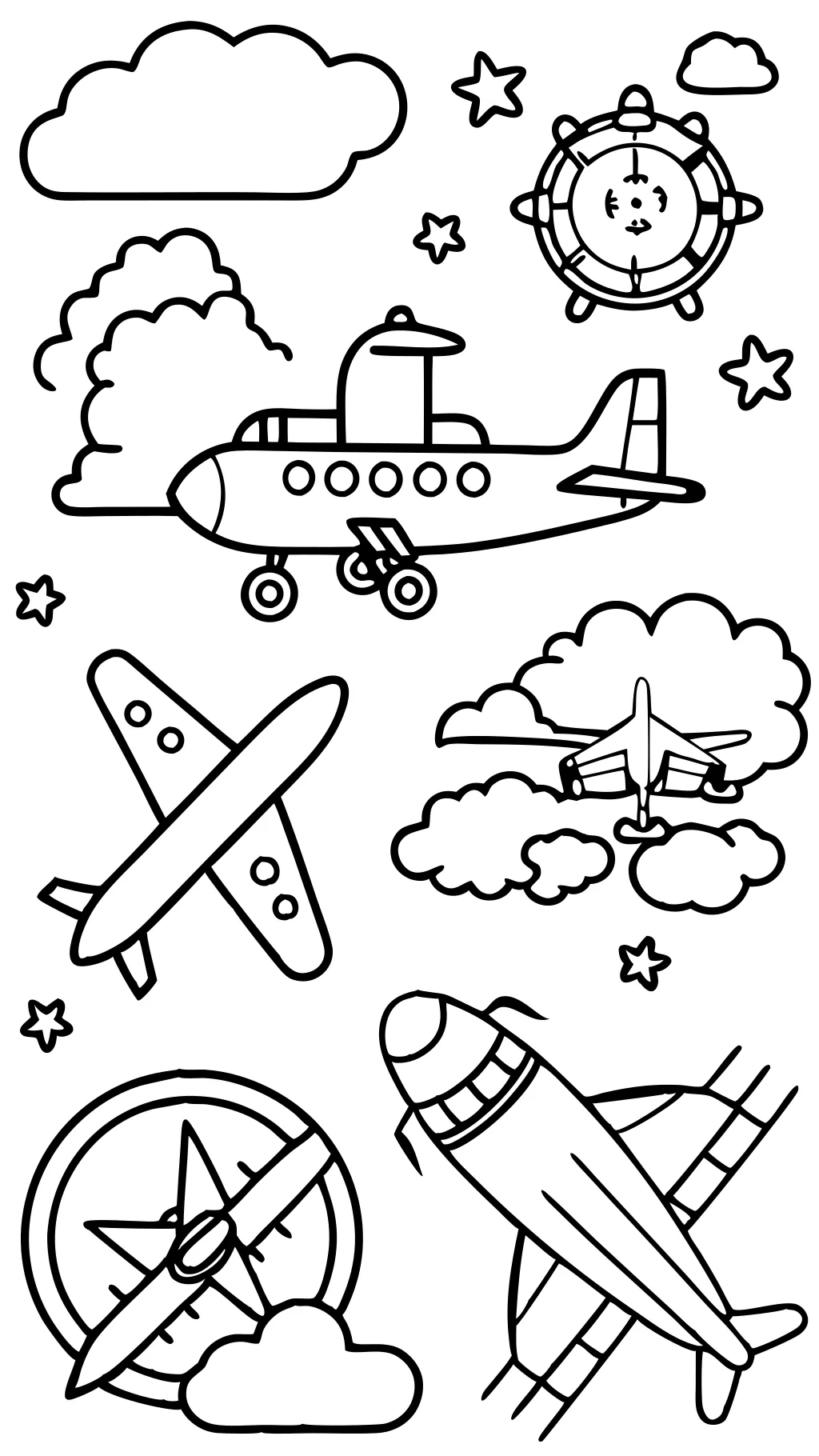 coloring pages of airplanes